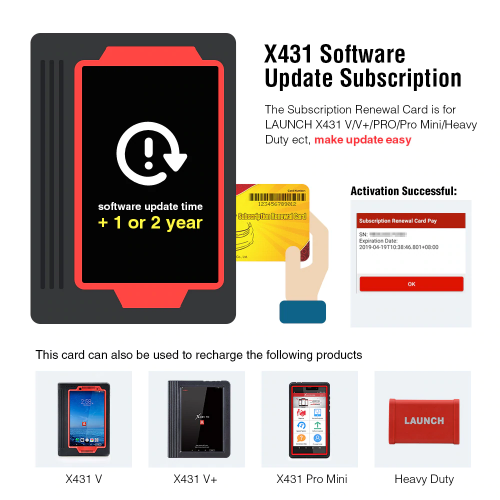 Two Year Online Software Update Service for Launch X431 PAD V Passenger Vehicle