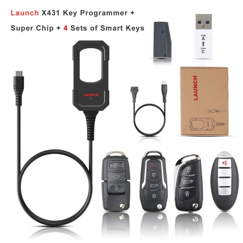 Launch X431 Key Programmer Whole Set With 10pcs X431 Super Chip Work With X431 IMMO Plus/ X431 IMMO Elite/ PAD VII