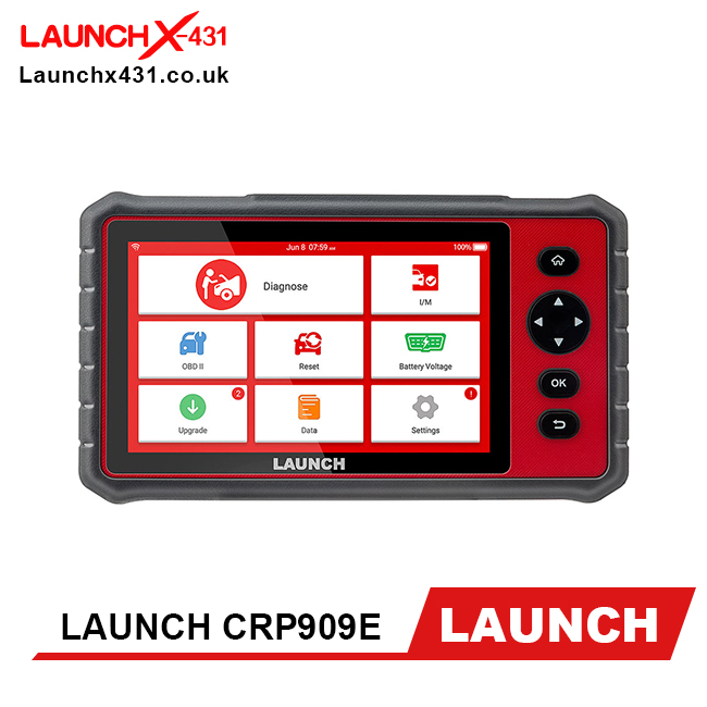[UK Ship] LAUNCH X431 CRP909E OBD2 Car Full System Diagnostic Tool Code Reader Scanner with 15 Reset Service Update Version of CRP909