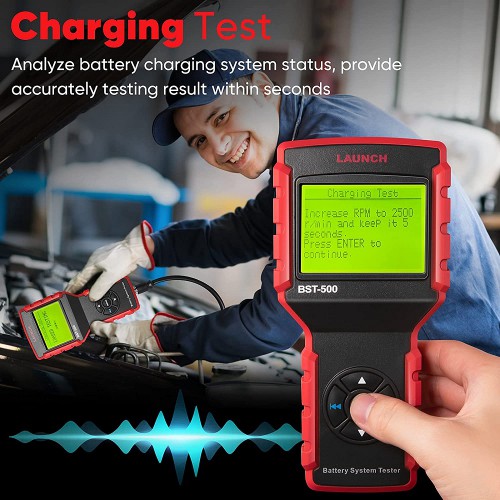 [Anni Sale] LAUNCH BST-500 Cranking and Charging System Test 12V 24V Load Tester 100-2000 CCA Car Battery Tester
