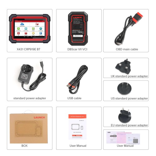 Launch X431 CRP919E BT Elite Wireless Bidirectional Full System Scan Tool, CANFD&DOIP, FCA AutoAuth, VAG Guided,  31+ Service, Upgraded of CRP919E