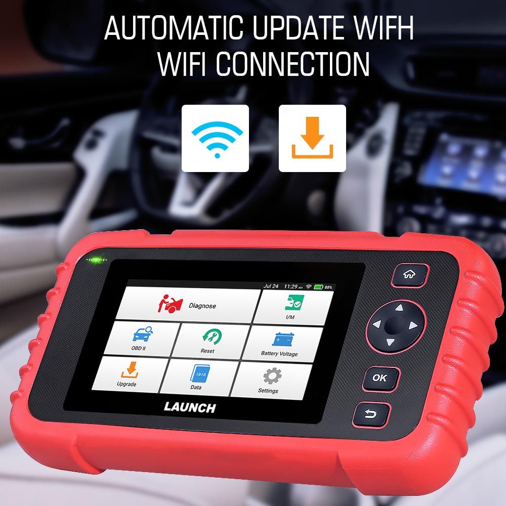 WiFi Launch CRP123X OBD2 Scanner for ABS SRS Engine Transmission One-Click  Lifetime Free Update DHL Free Shipping