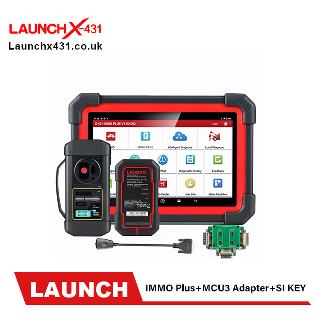 Launch X431 IMMO Plus Programmer with XPROG3 MCU3 Adapter and SI KEY Smart Key Emulator