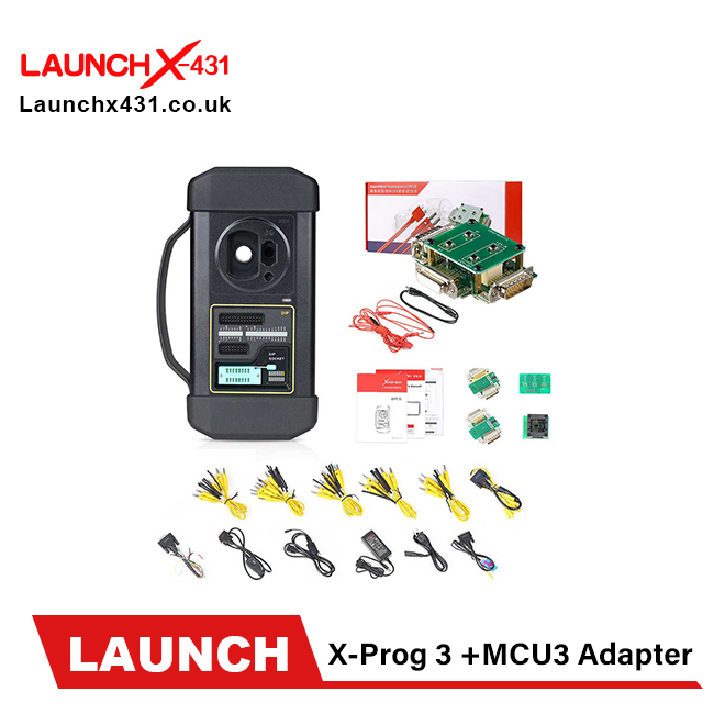 Launch GIII X-Prog 3 Advanced Immobilizer & Key Programmer Plus MCU3 Adapter Work on Mercedes Benz All Keys Lost and ECU TCU Reading