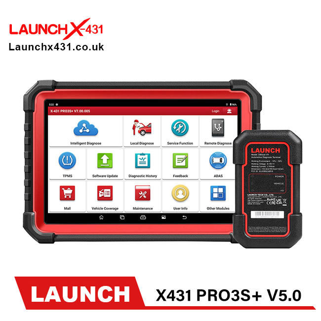 [EU Ship No Ta] LAUNCH X431 PRO3S+ V5.0 Bluetooth Bi-Directional Scan Tool Topology Map, 37+ Service, Full System Diagnostic Scanner, AutoAuth FCA SGW