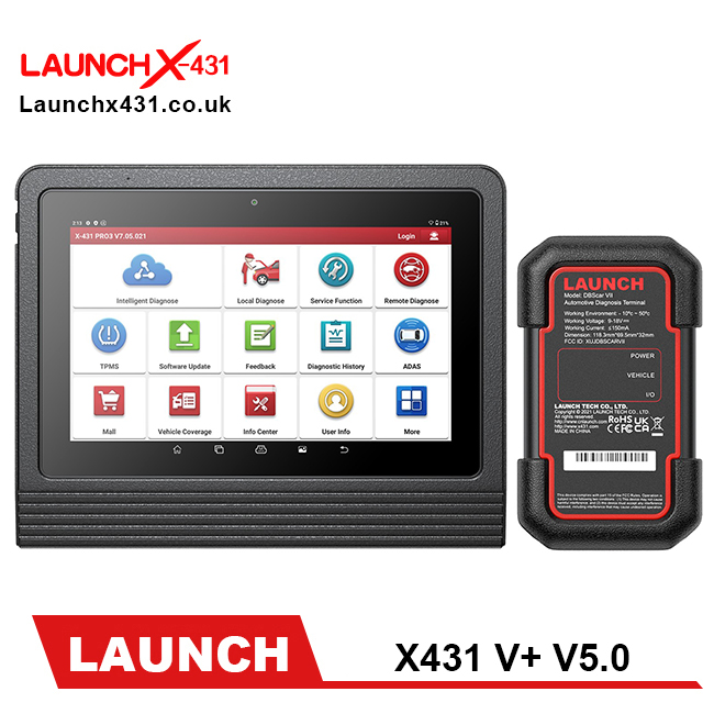 2024 Global Version LAUNCH X431 V+ V5.0 Car Diagnostic Scanner Bidirectional 37+ Services, AutoAuth FCA SGW Supports Topology Mapping